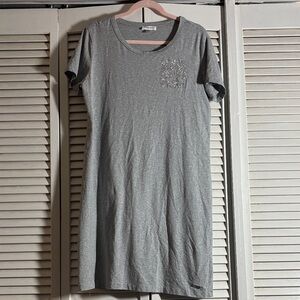 Calvin Klein T-Shirt Dress with Sequin Pocket